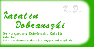 katalin dobranszki business card